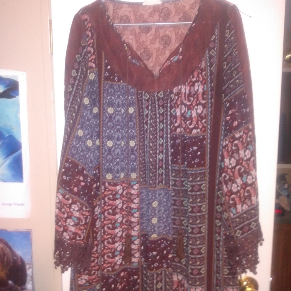 Altar'd State Flowy Boho midi dress
